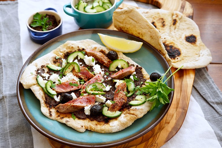 Lamb Flatbreads Recipe with Olive Tapenade  Great British Chefs