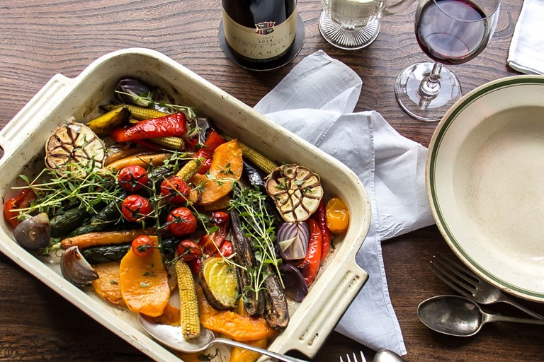 Roasted Vegetable Recipe With Blue Cheese Sauce Great British Chefs