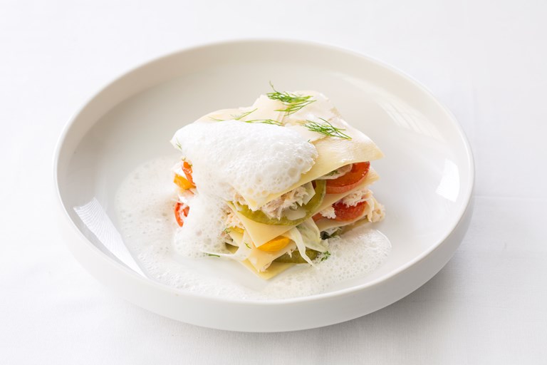 Open Lasagne of Crab Recipe with Tomato and Fennel Great British Chefs