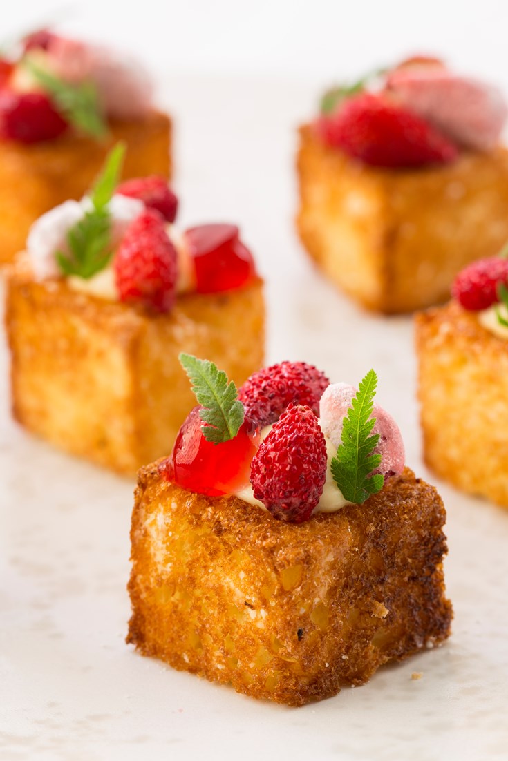 Cheesecake and Brioche CanapÃ© Recipe - Great British Chefs