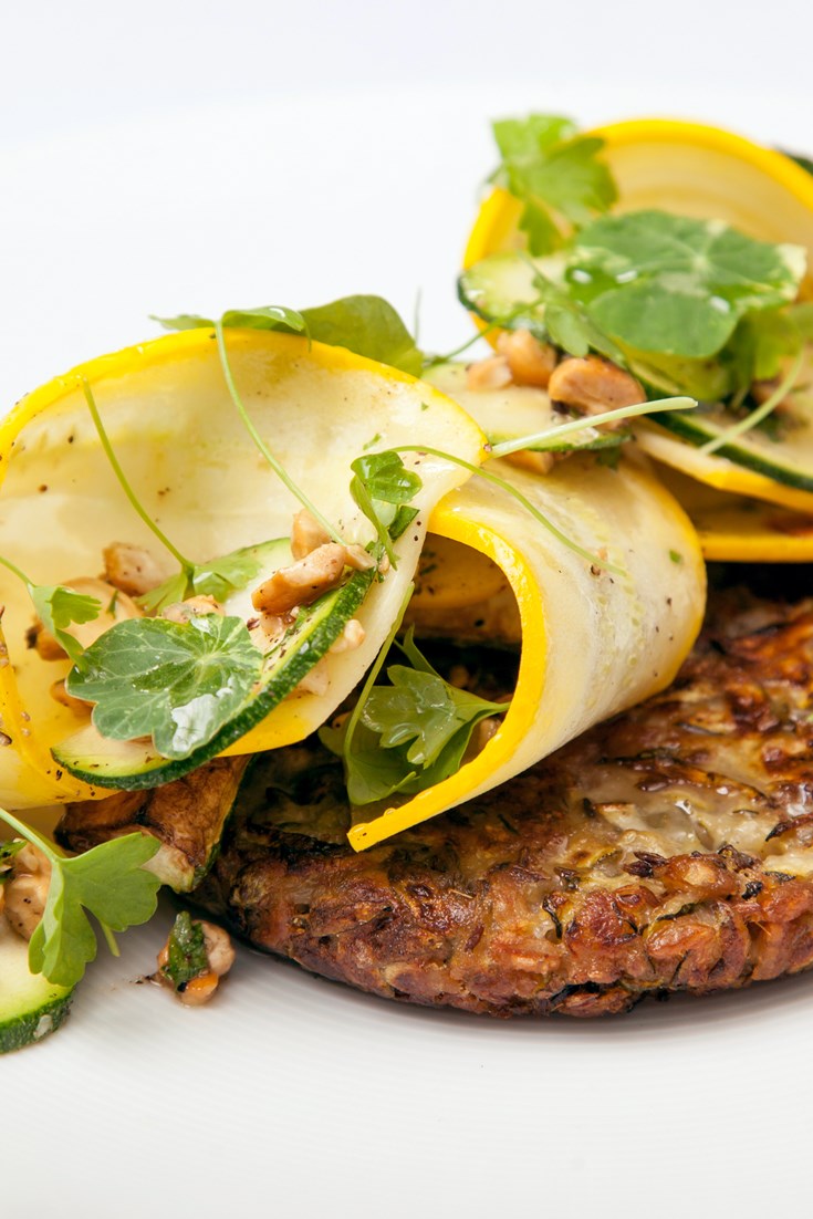 Vegan Courgette Fritters Recipe - Great British Chefs