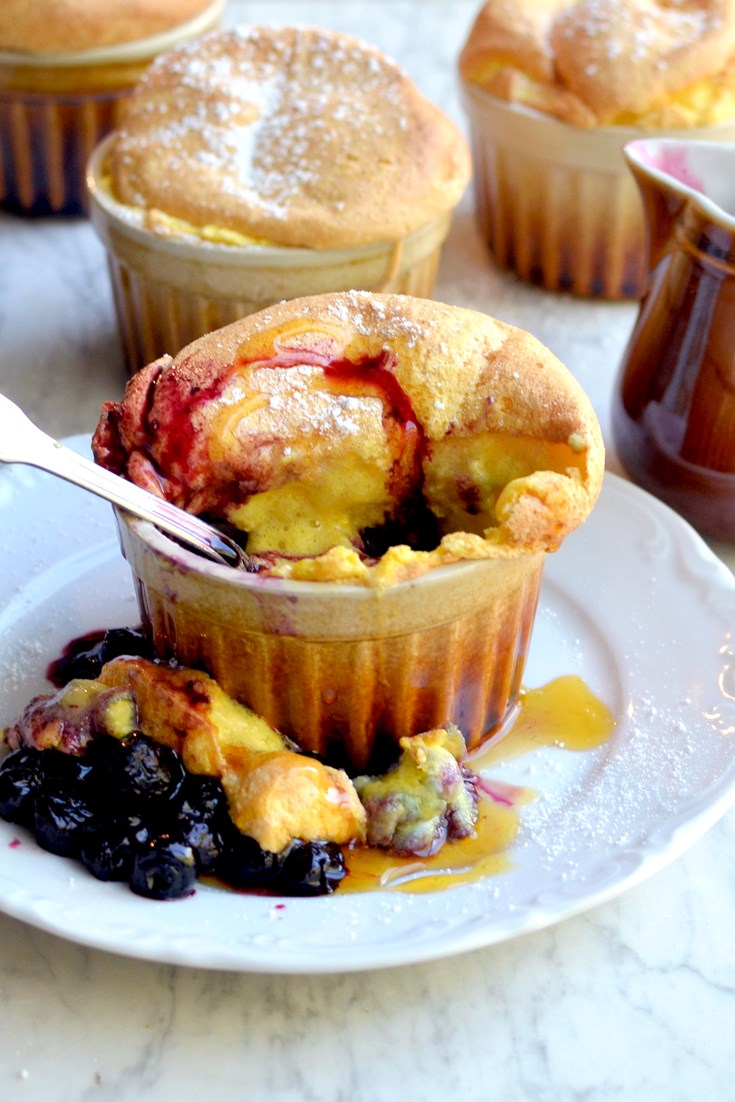 Blueberry Soufflé with Maple Drizzle Recipe Great