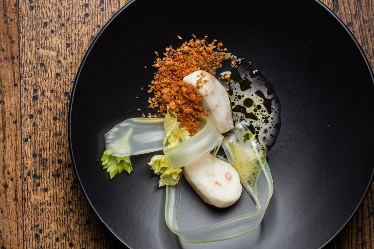 Salt Baked Celeriac with Brown Butter Sauce Recipe Great British Chefs