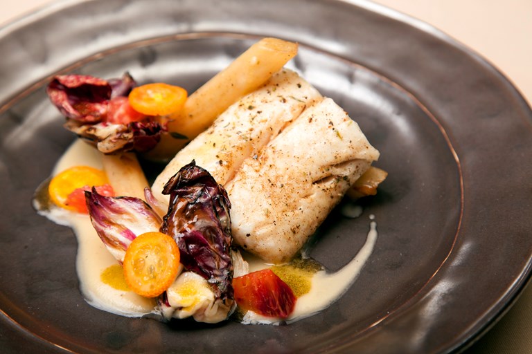 Roasted Hake Recipe with Radicchio Great British Chefs