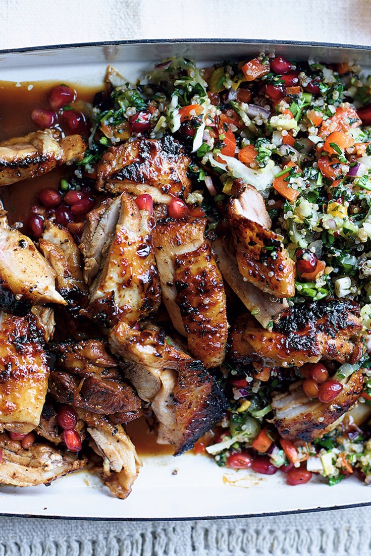 PomegranateGlazed Chicken Thigh Recipe Great British Chefs
