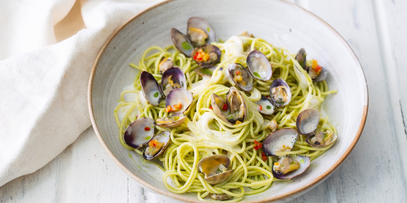 Clam Spaghetti with Gremolata Great British Chefs