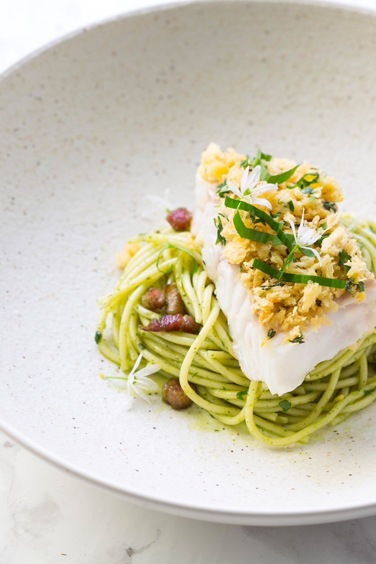 Cod Loin Recipe with Spaghetti - Great British Chefs