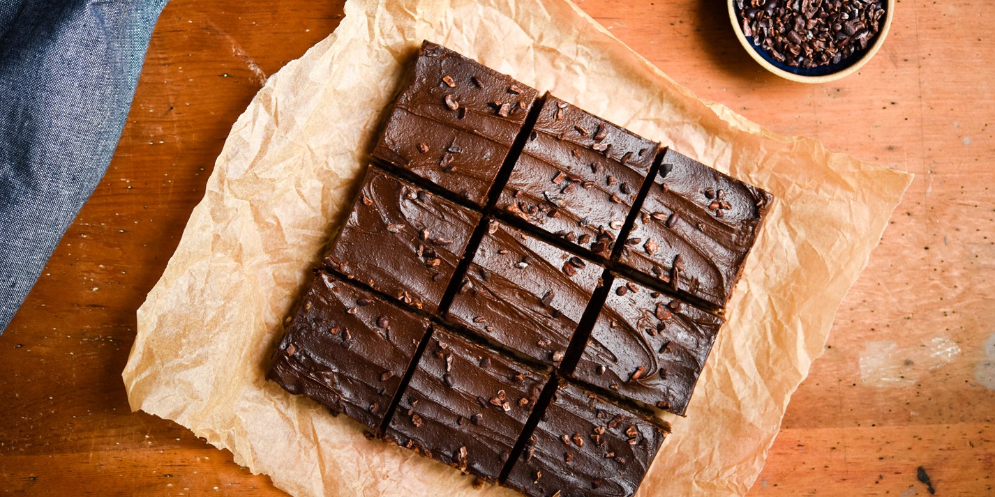 Frosted Raw Vegan Brownie Recipe Great British Chefs