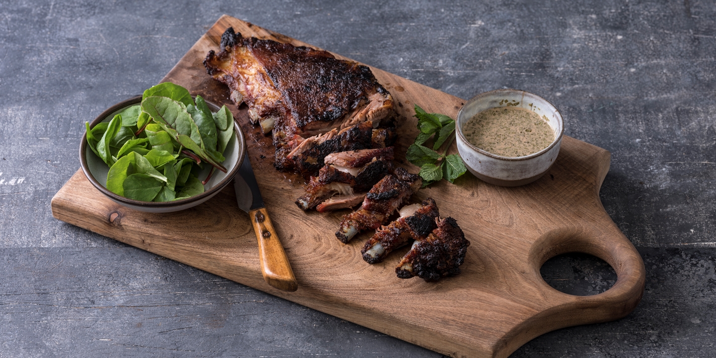 Barbecued Lamb Breast Recipe - Great British Chefs