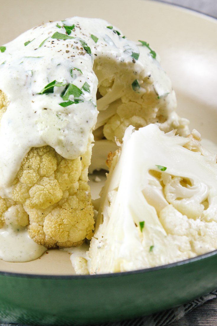 Whole Roasted Cauliflower Recipe Great British Chefs