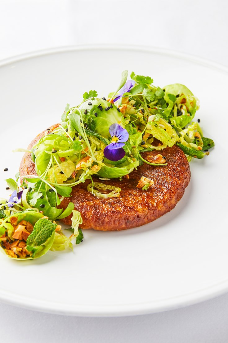 Kimchi Pancake Recipe with Sprout Slaw - Great British Chefs