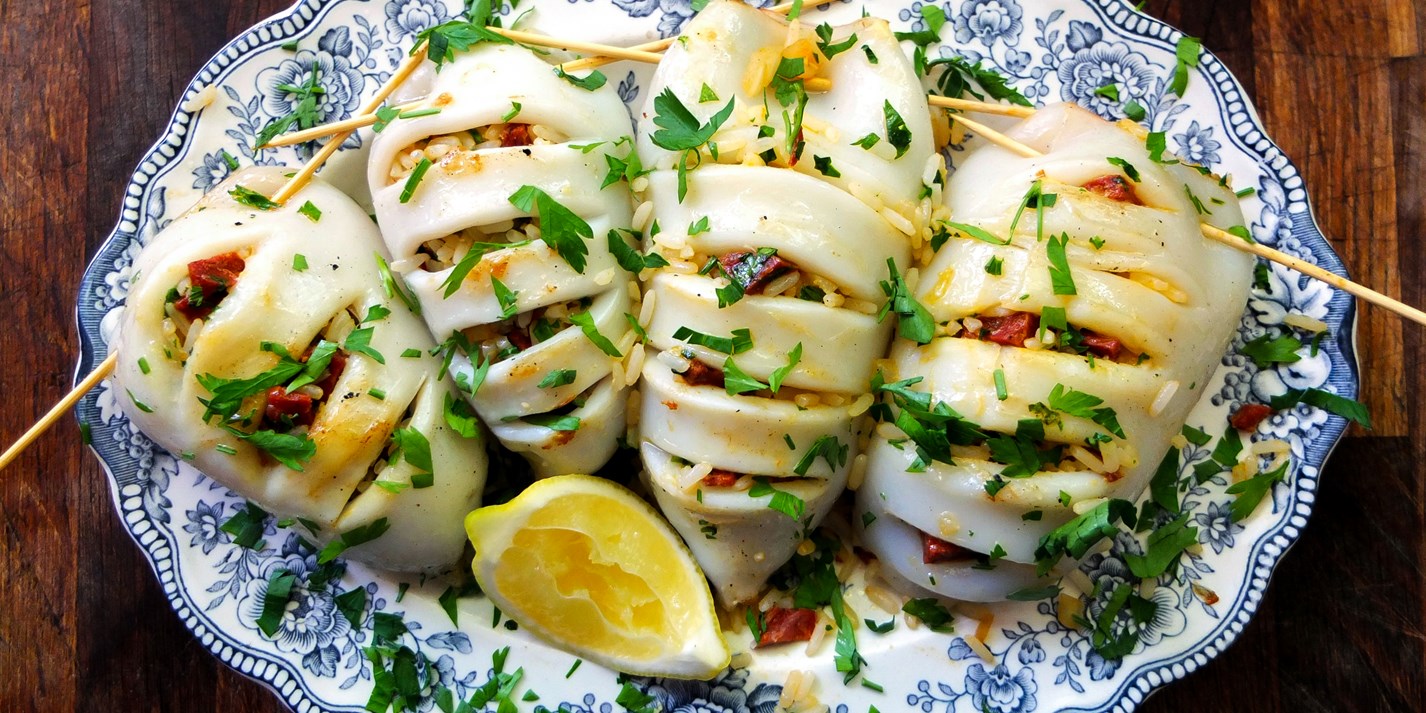 Chorizo-Stuffed Squid Recipe - Great British Chefs