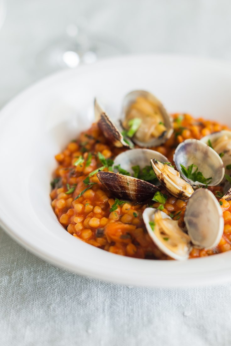 Fregola Con Le Arselle Recipe Great Italian Chefs