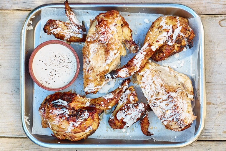 Barbecue Chicken With Alabama White Sauce Recipe Great British Chefs