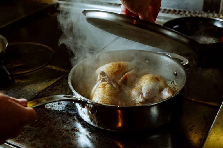 PotRoasted Partridge Recipe with Grapes Great British Chefs