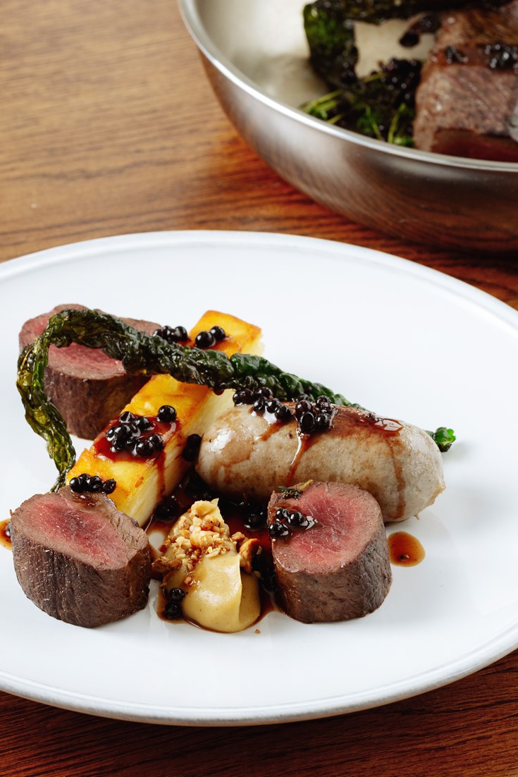 PanRoasted Venison Saddle Recipe Great British Chefs
