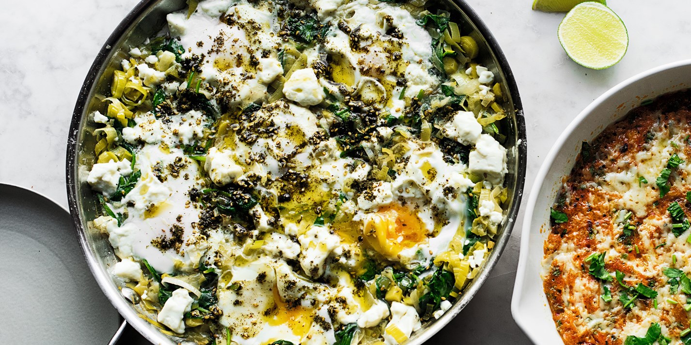 Braised Eggs with Leeks and Za'ater Recipe - Great British Chefs