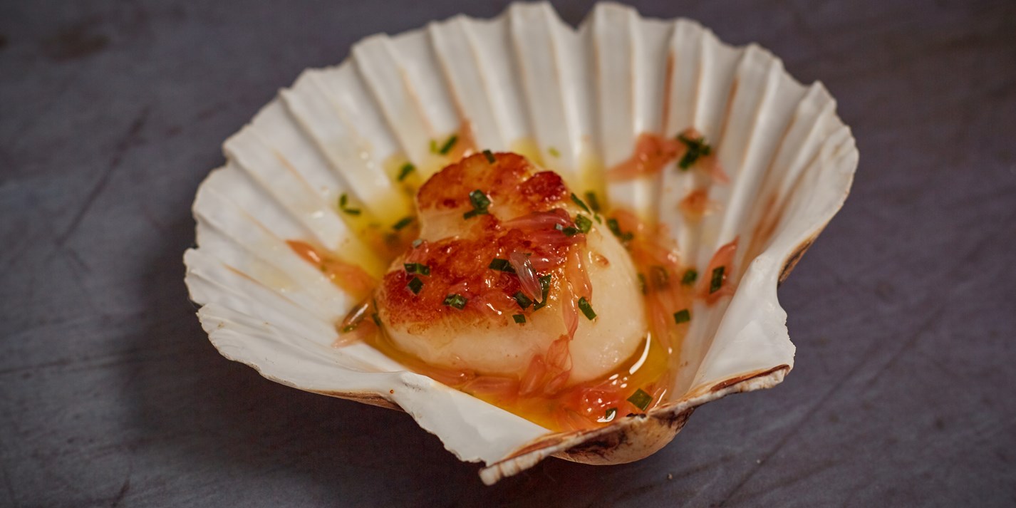 Scallop, Brown Butter, Pink Grapefruit and Tarragon Canapé Recipe