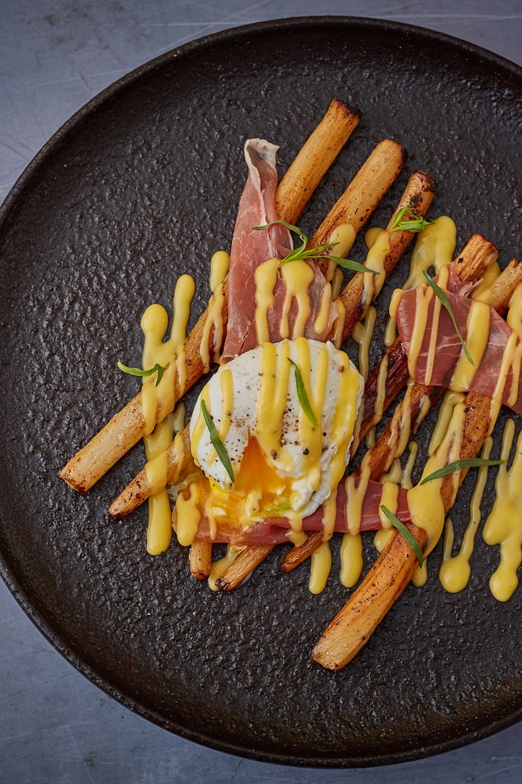 Roast Salsify with Brown Butter Hollandaise Recipe - Great British Chefs