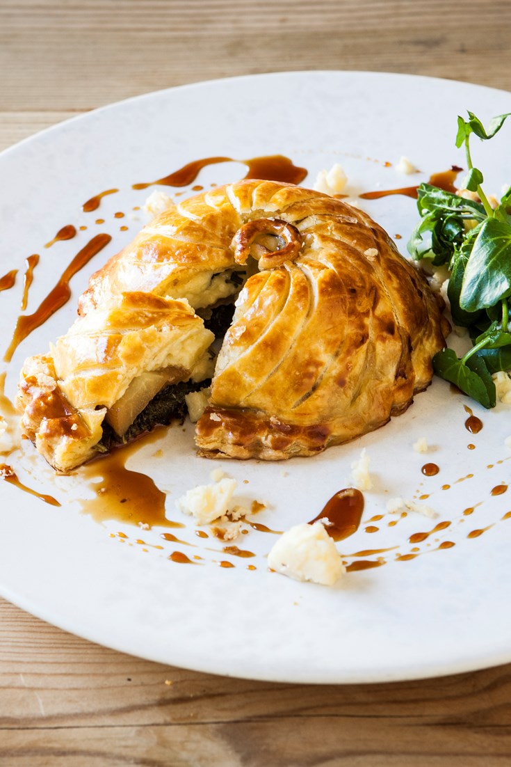 Cheese, Pear and Kale Pithivier Recipe Great British Chefs