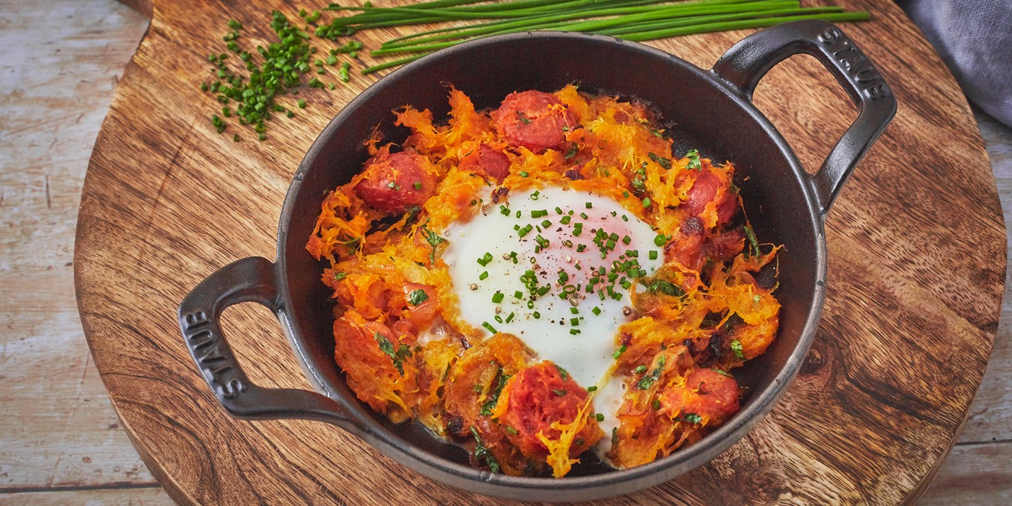 Chorizo and Spaghetti Squash Hash Recipe - Great British Chefs