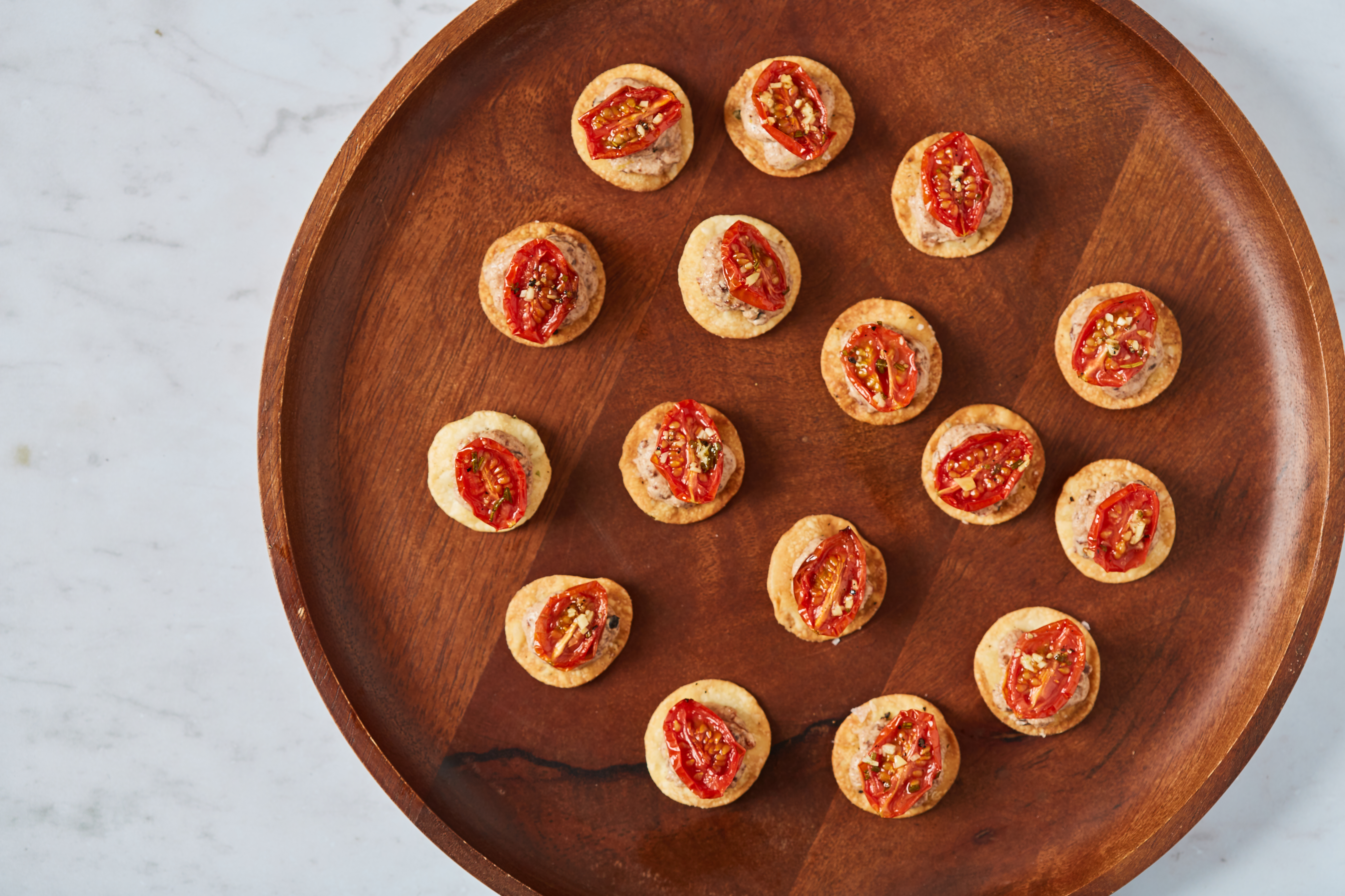 Taramasalata Tomato And Black Olive Crispbreads Recipe Great British Chefs