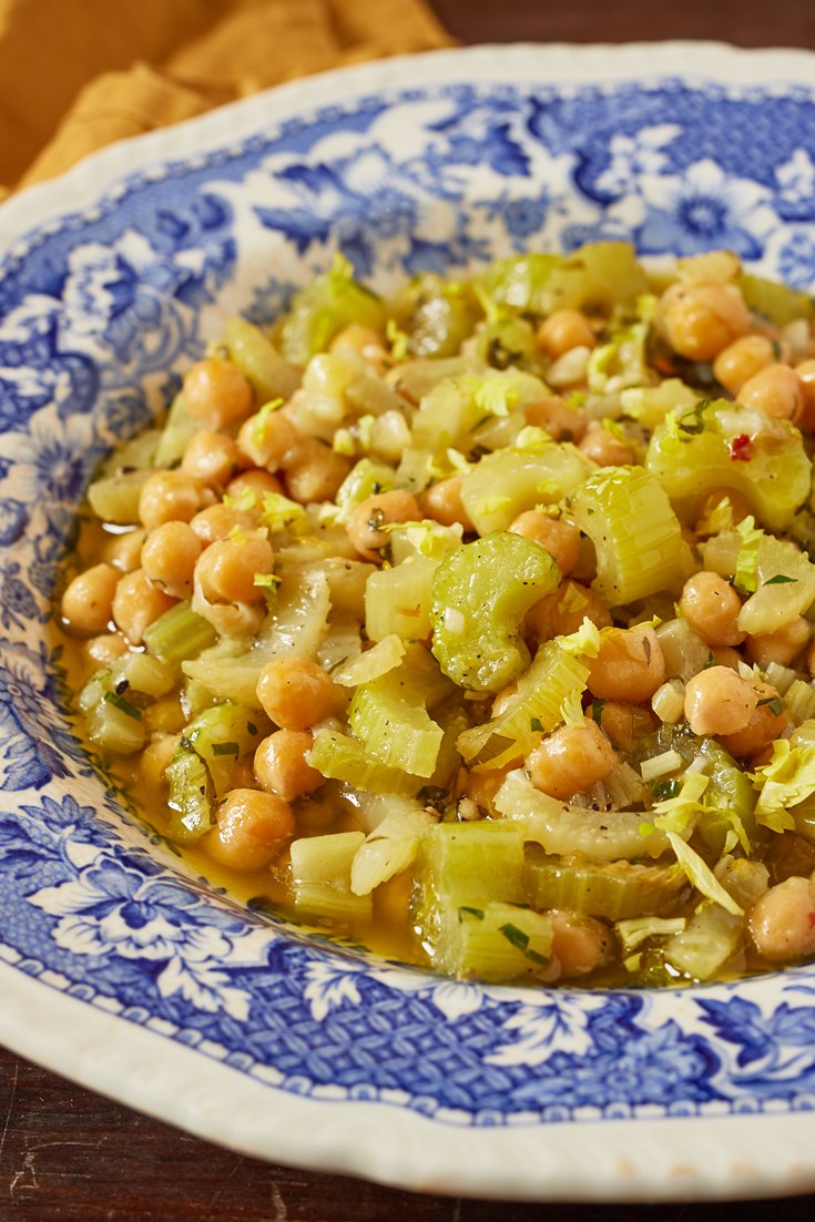 Braised Celery and Chickpeas Recipe Great British Chefs