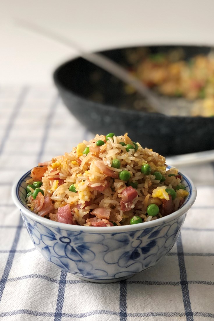 EggFried Rice with Bacon and Peas Recipe Great British Chefs
