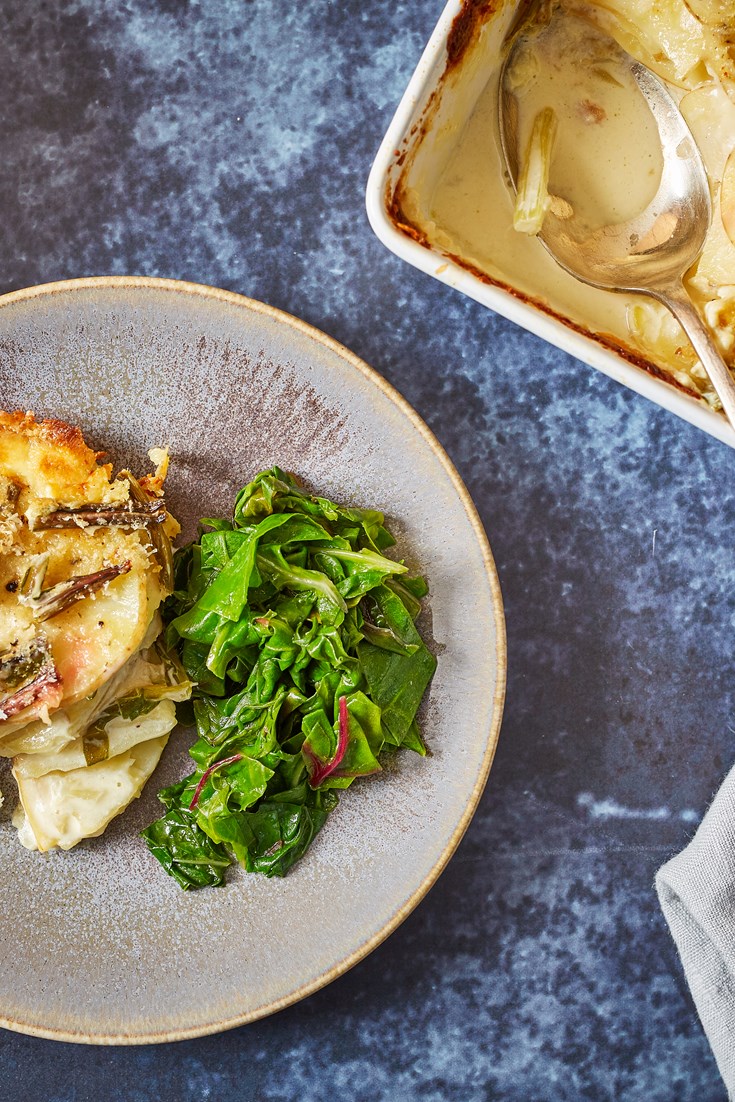 Cheesy Chard Stem Gratin Recipe Great British Chefs