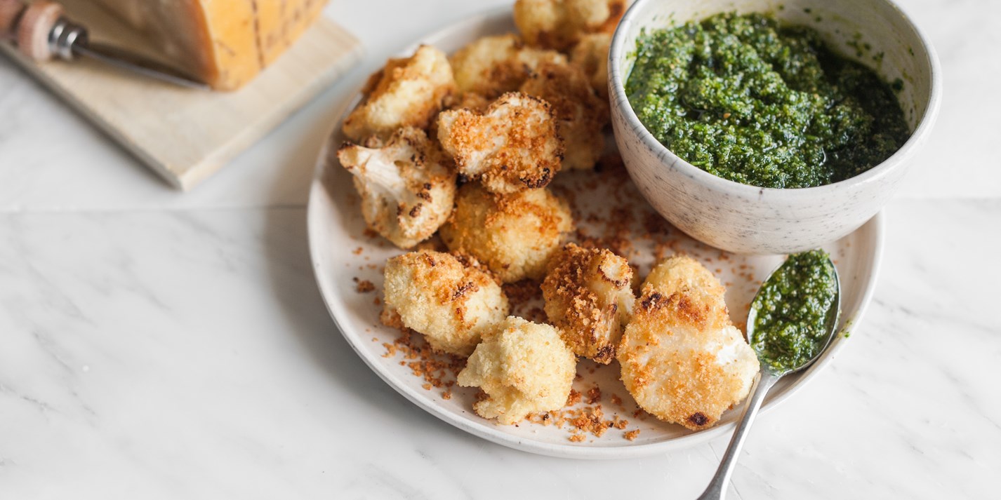 Grana Padano Cauliflower Florets with Parsley Dip Recipe  Great Italian Chefs