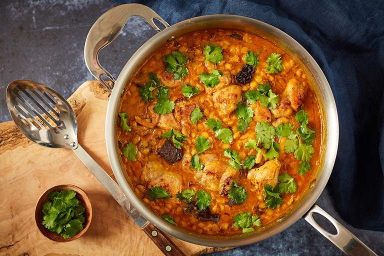 Braised Chicken Drumstick Fillets with Prunes and Saffron Recipe