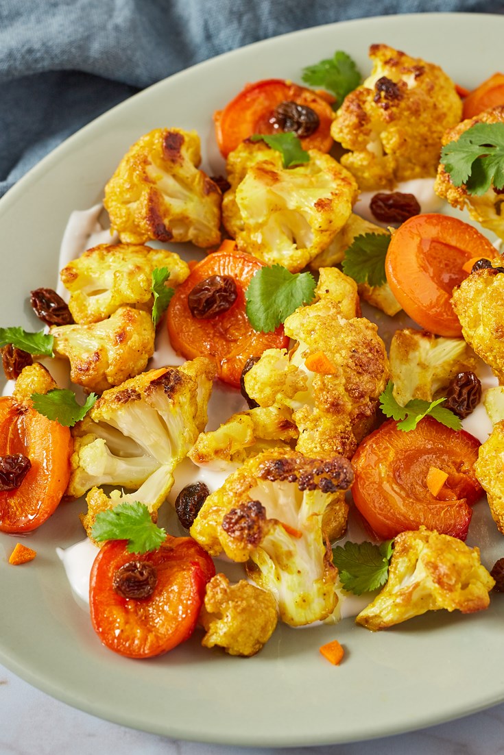 Coronation Cauliflower with Roast Apricots Recipe Great British Chefs