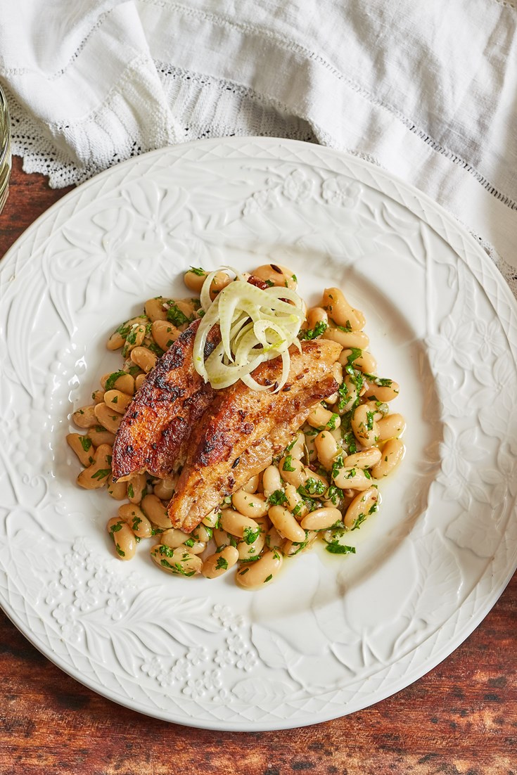 Pork Belly with Cannellini Beans and Salsa Verde Recipe Great British