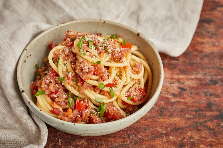 Pasta Mollicata Bucatini with Anchovies and Breadcrumbs Recipe