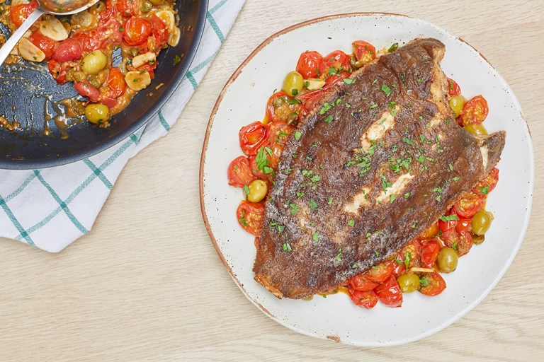 Pan Fried Lemon Sole With Tomato And Caper Sauce Recipe Great British Chefs 9303