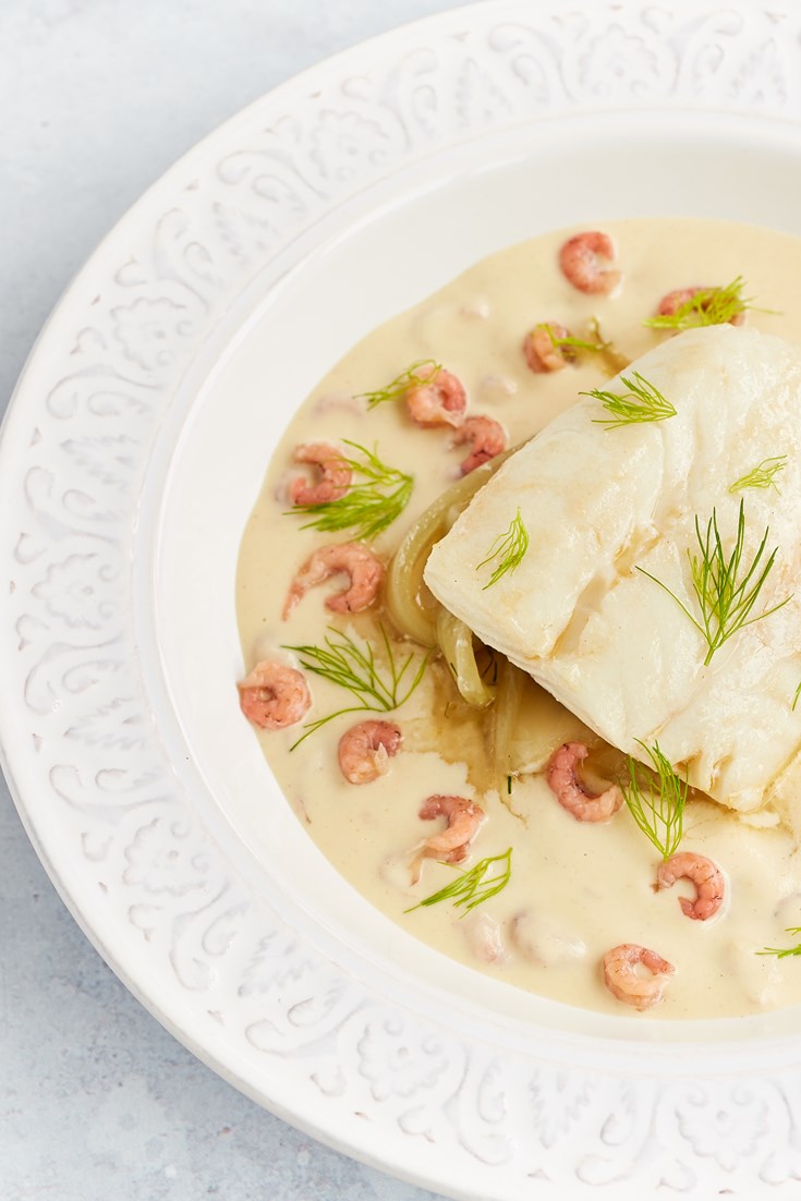 Haddock with Fennel and Brown Shrimp Recipe - Great British Chefs