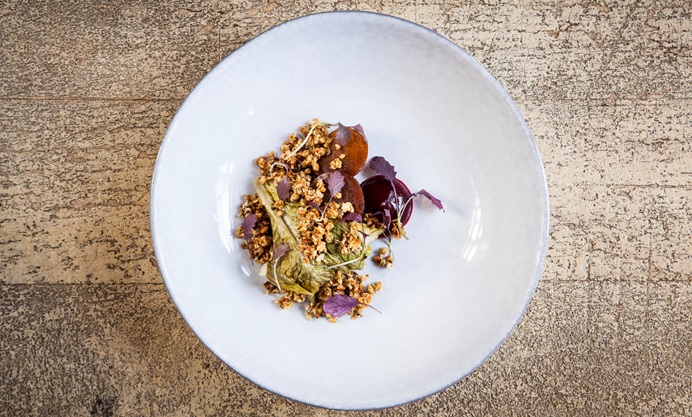 Wood Pigeon with Baby Gem, Mooli, Port and Granola Recipe - Great ...