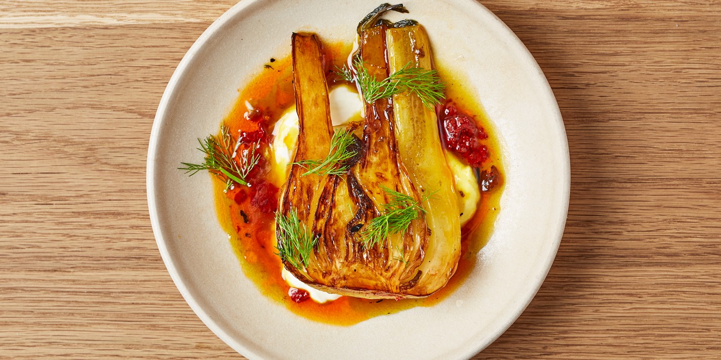 Confit Fennel with Saffron and Harissa Recipe Great British Chefs