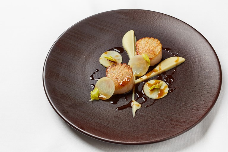 Scallops with Celeriac and Apple Recipe - Great British Chefs