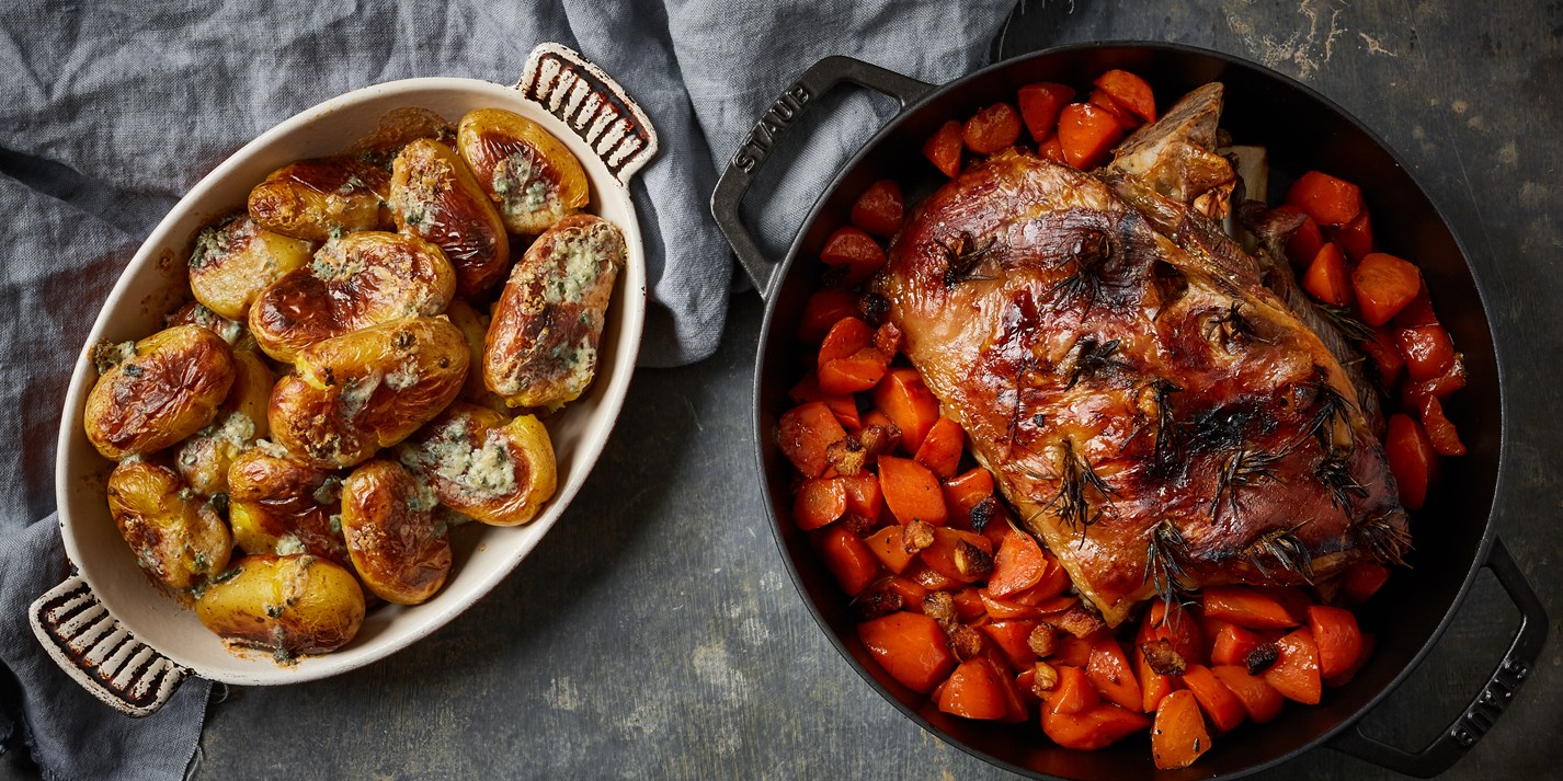 Slow-Cooked Lamb Shoulder with Rosemary Carrots Recipe - Great British ...