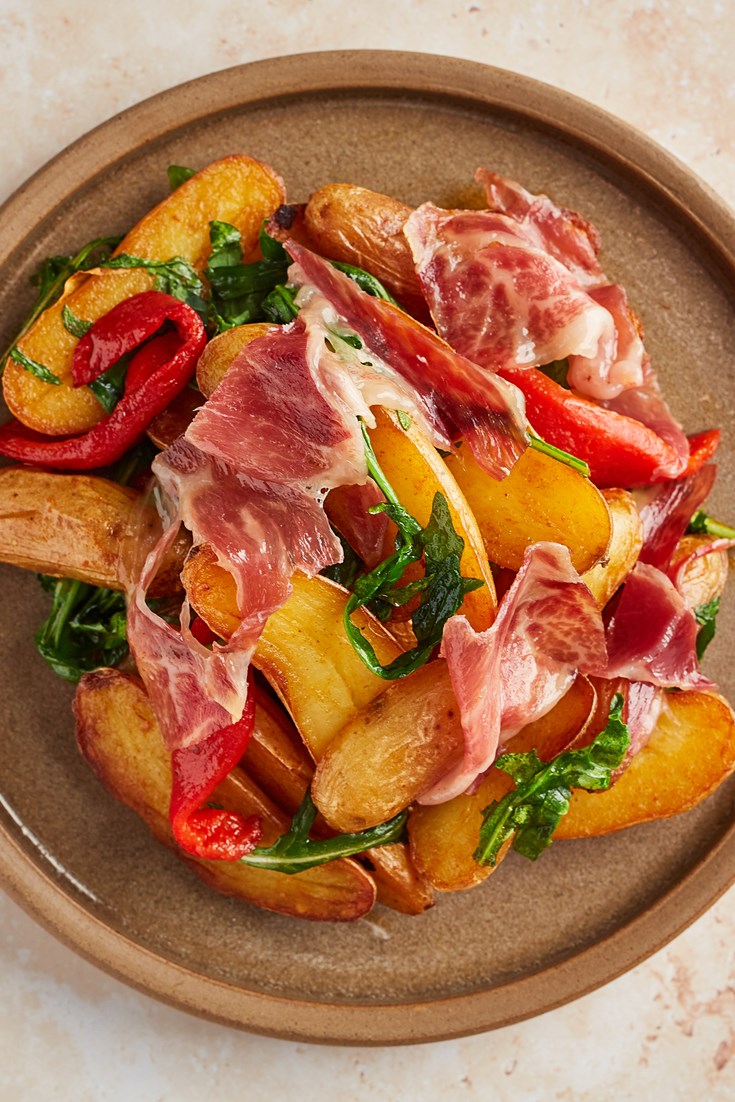 Ham And Cabbage With Potatoes Potatoes with Iberico Ham and Peppers Recipe - Great British Chefs