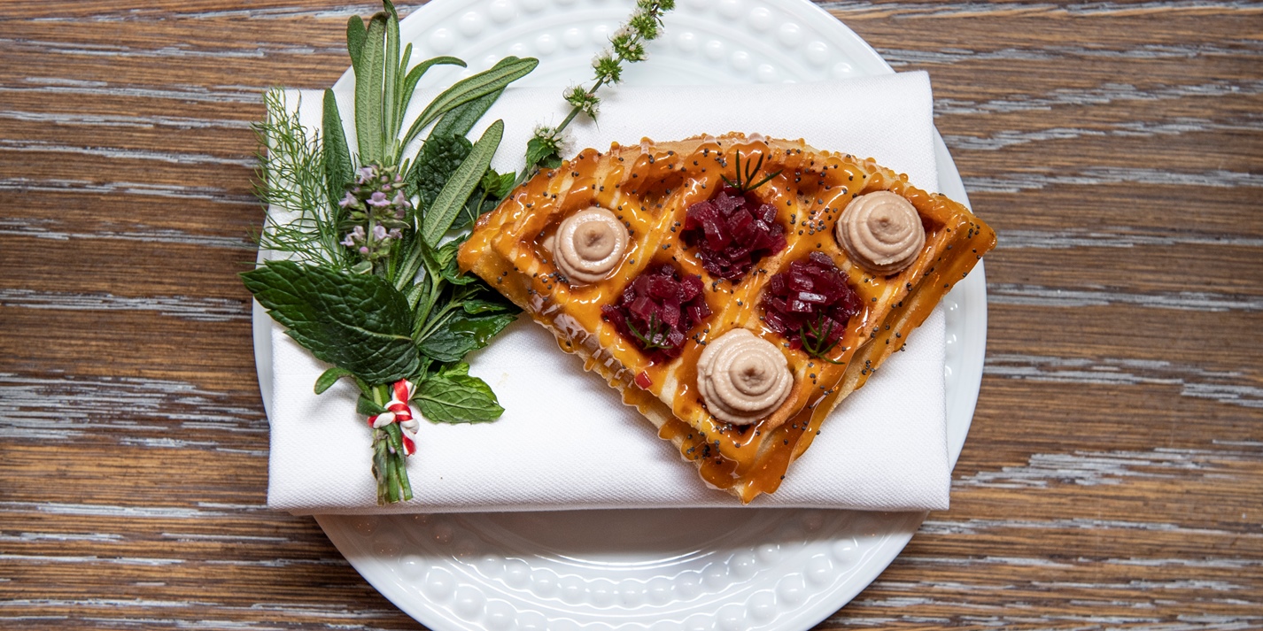 Chicken Liver Parfait and Shallot Waffle Recipe - Great British Chefs