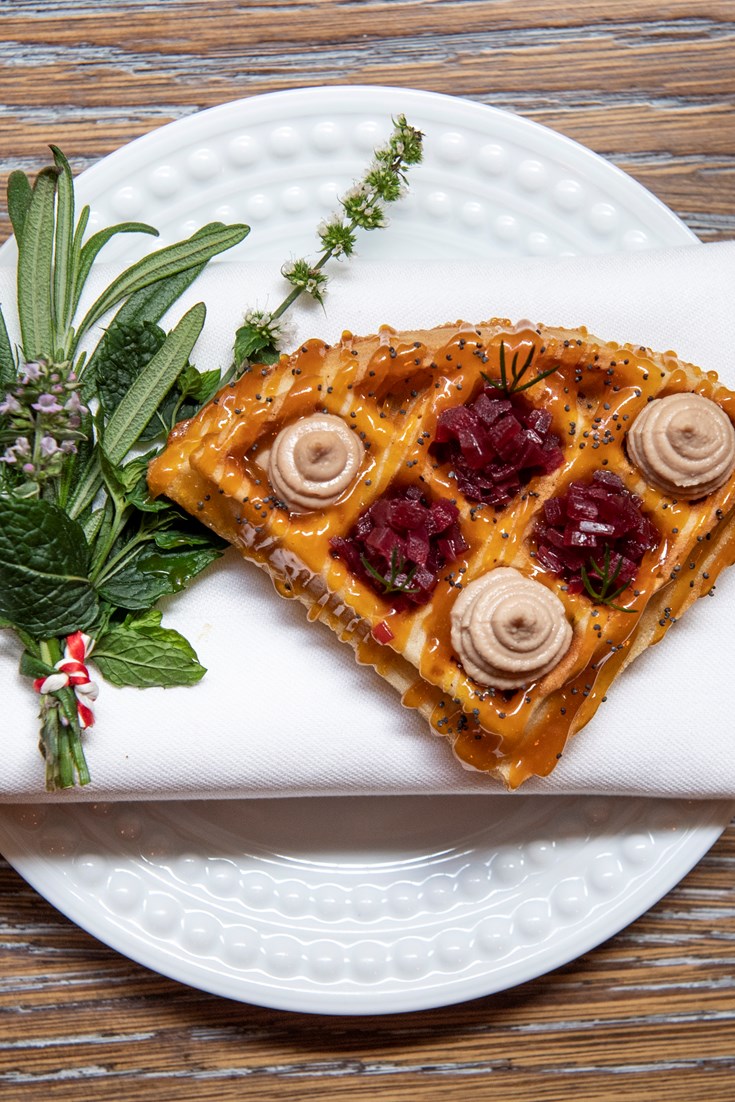 Chicken Liver Parfait and Shallot Waffle Recipe - Great British Chefs