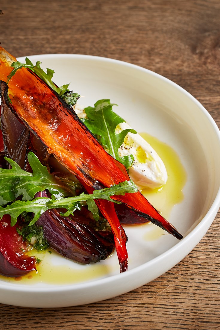 Burrata with Pickled Plums and Scorched Chillies Recipe