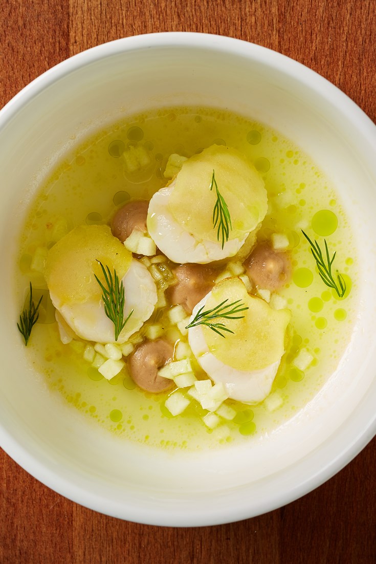 Scallops with Apple and Celeriac Recipe Great British Chefs