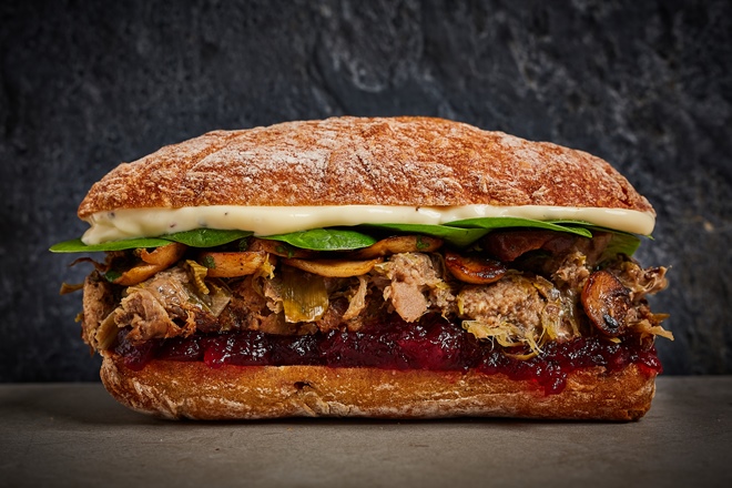 Ultimate vegan Christmas sandwich