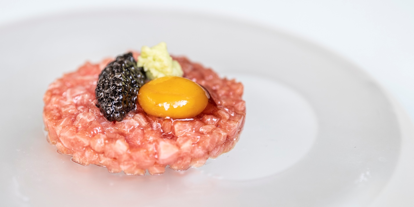 Toro Tartare with SoyCured Quail Egg and Caviar Recipe Great British